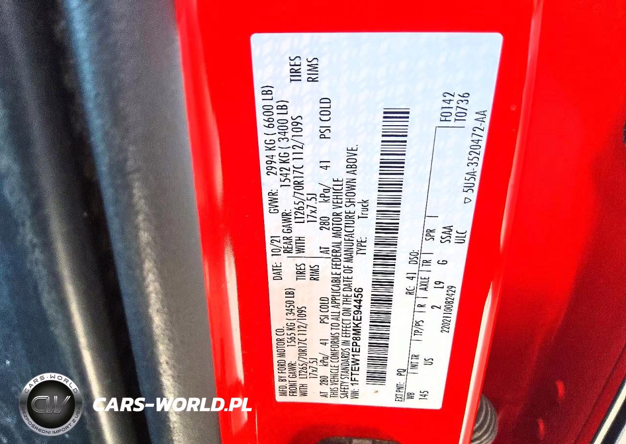 2021 Ford F150 Supercrew VIN:1FTEW1EP8MKE94456 - 12