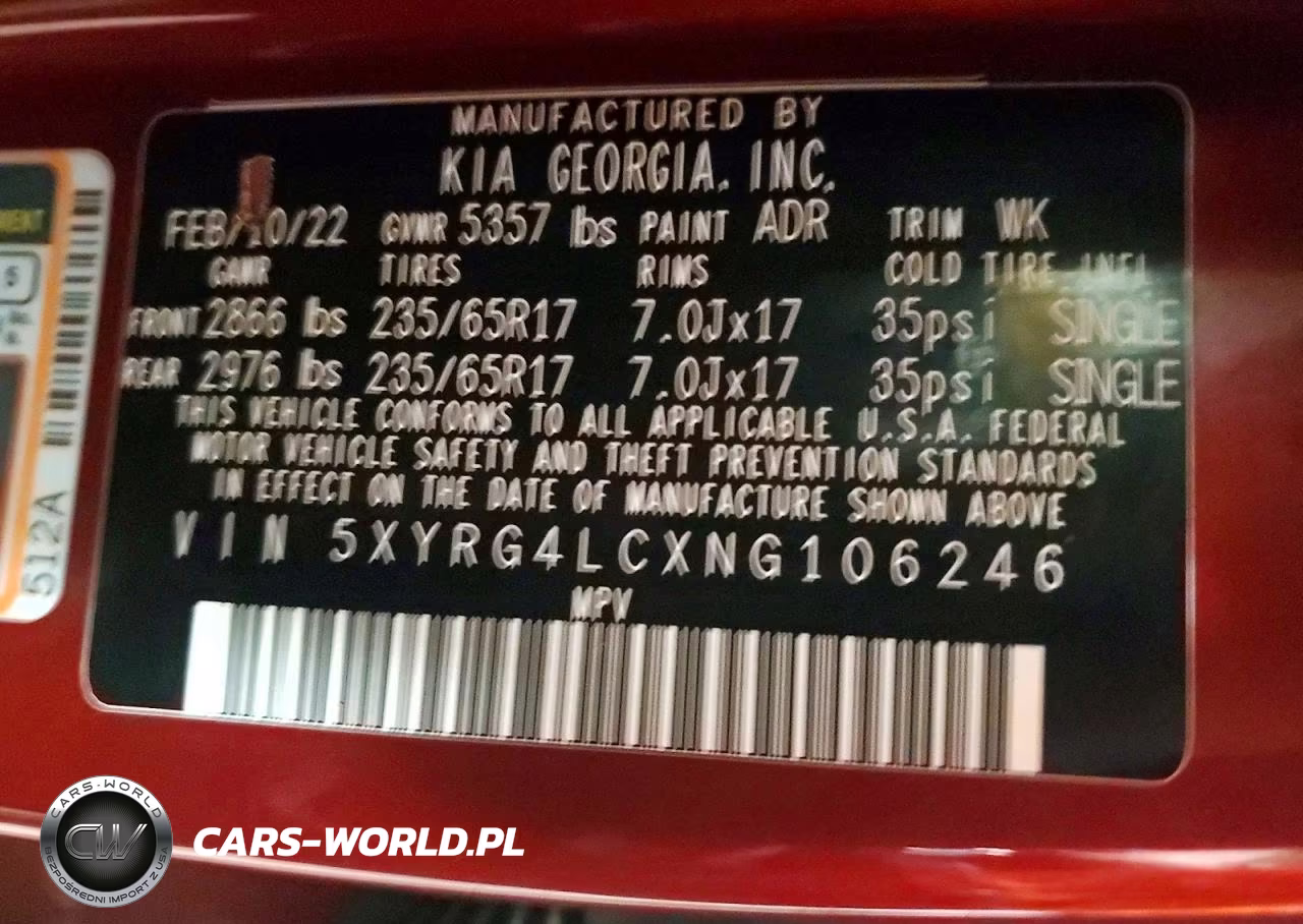 2022 Kia Sorento Lx VIN:5XYRG4LCXNG106246 - 13