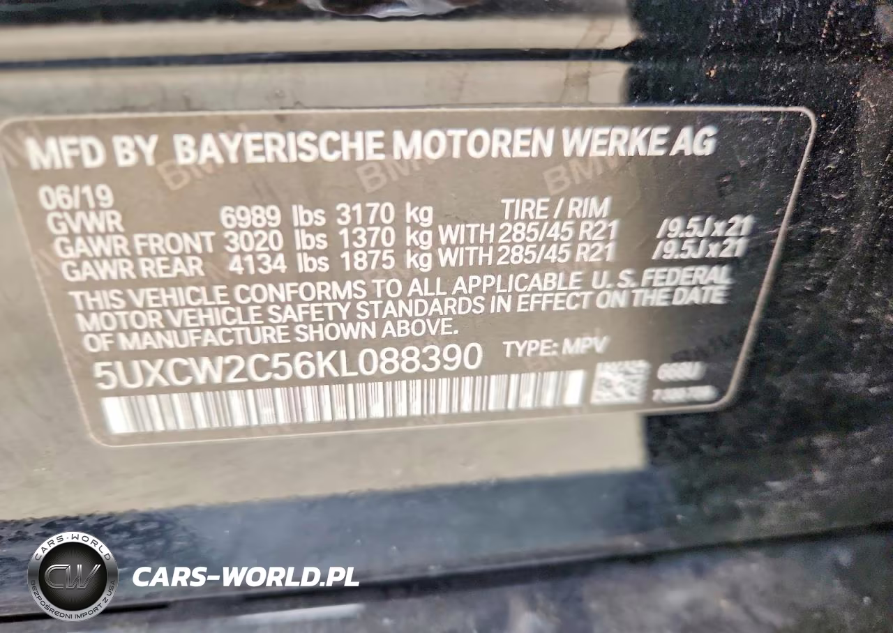 2019 BMW X7 xDrive40I VIN:5UXCW2C56KL088390 - 13