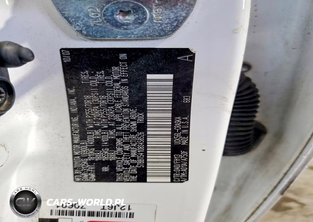 2008 Toyota Tundra Grade VIN:5TBBT54108S458526 - 12