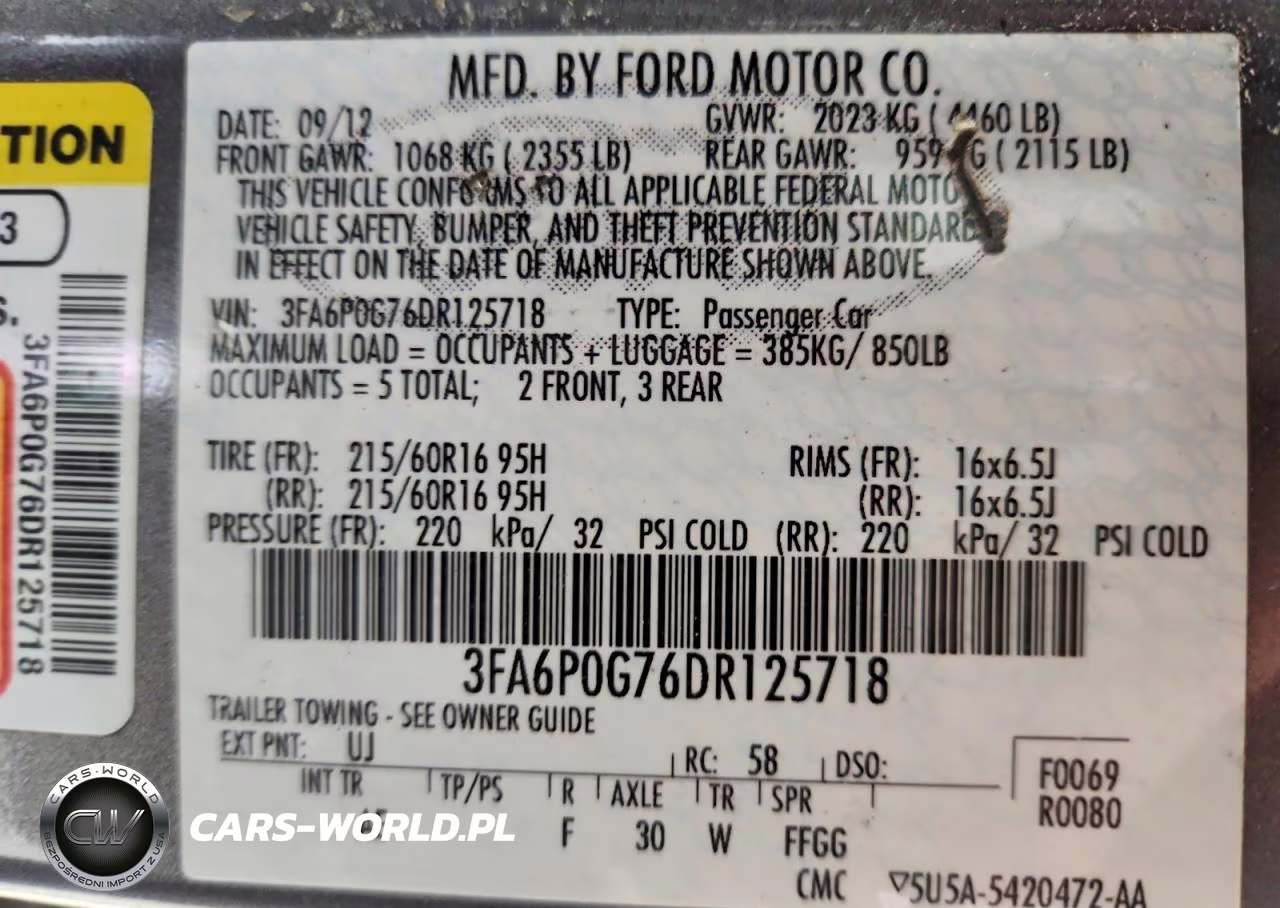 2013 Ford Fusion 4D VIN:3FA6P0G76DR125718 - 13