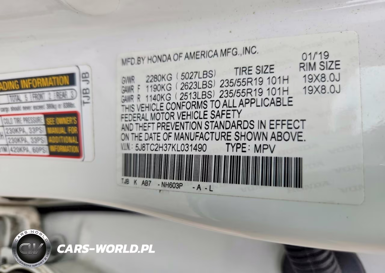 2019 Acura Rdx VIN:5J8TC2H37KL031490 - 13