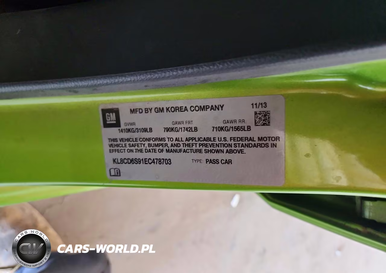 2014 Chevrolet Spark 1Lt VIN:KL8CD6S91EC478703 - 12