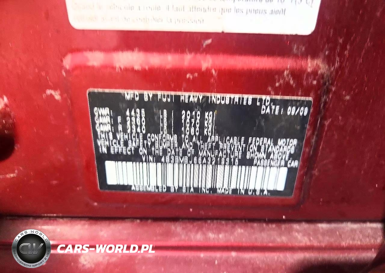 2010 Subaru Legacy 2.5I Limited VIN:4S3BMBJ66A3219315 - 12