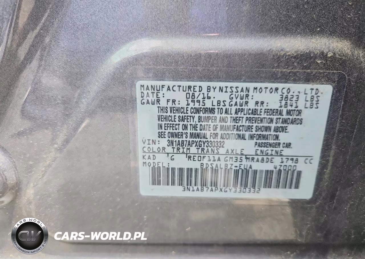 2016 Nissan Sentra S VIN:3N1AB7APXGY330332 - 12