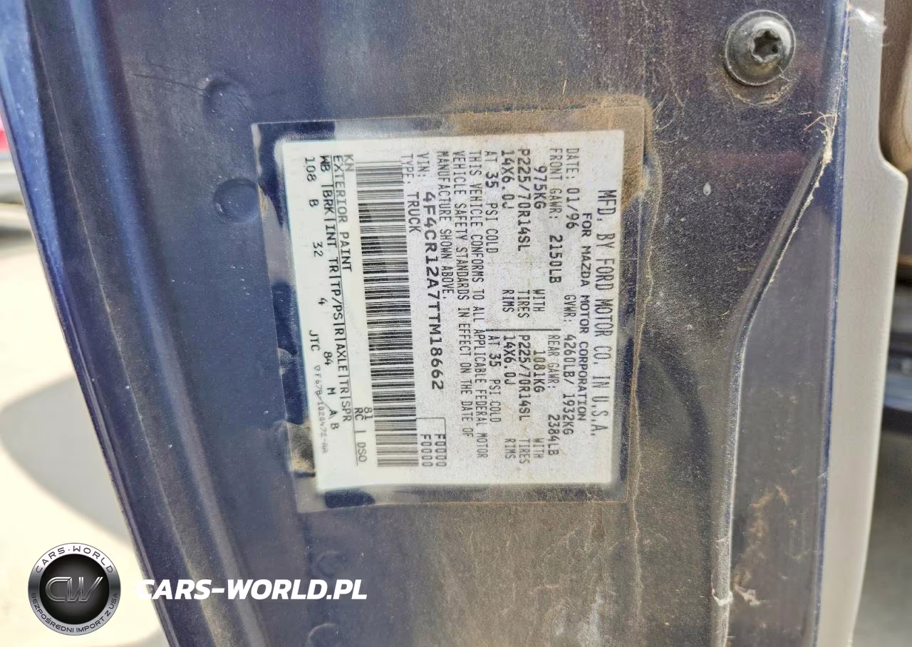 1996 Mazda B2300 VIN:4F4CR12A7TTM18662 - 13