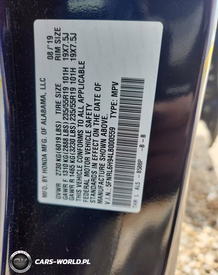 2020 Honda Odyssey Elite VIN:5FNRL6H94LB000559 - 13