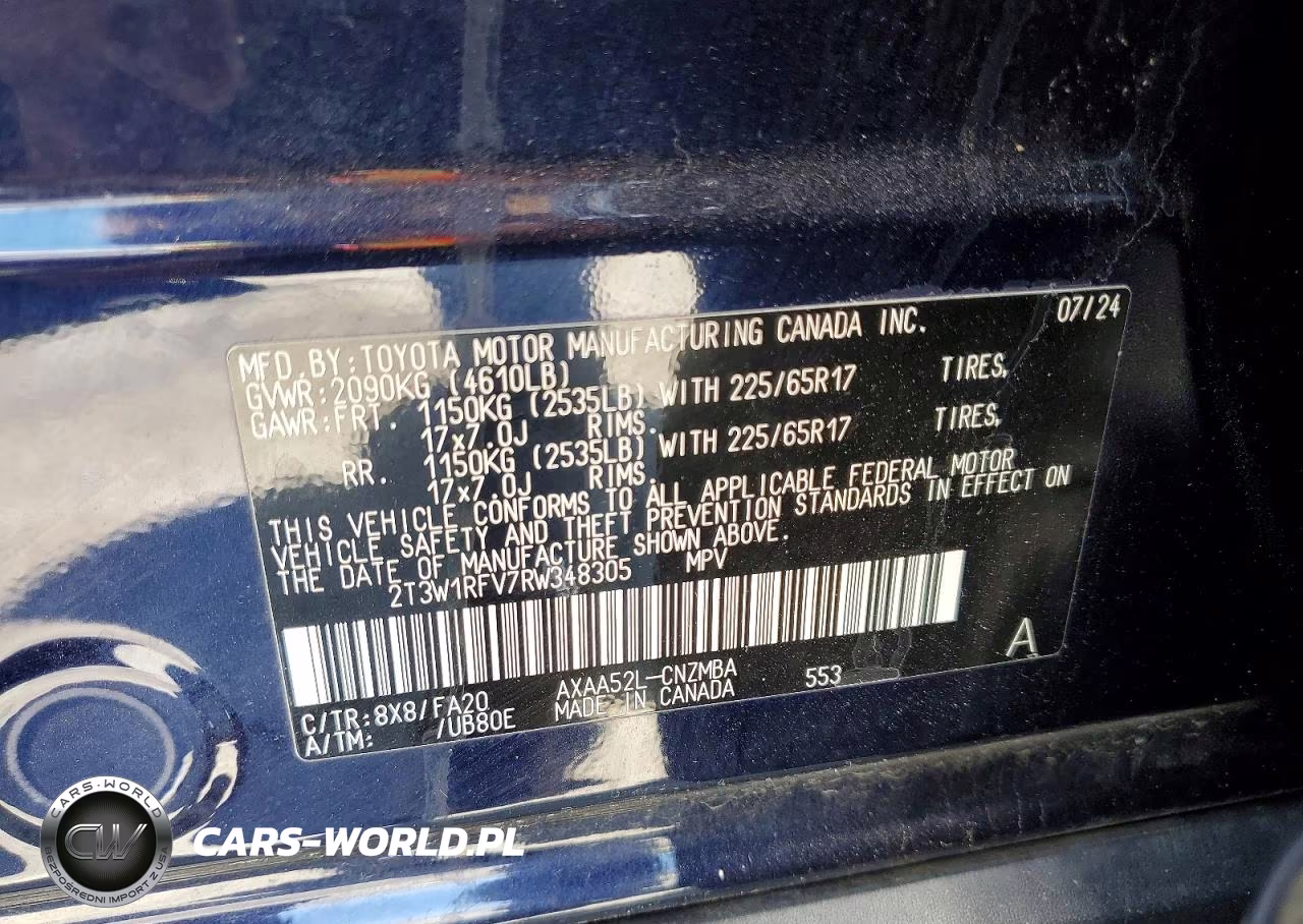2024 Toyota Rav4 Xle VIN:2T3W1RFV7RW348305 - 13