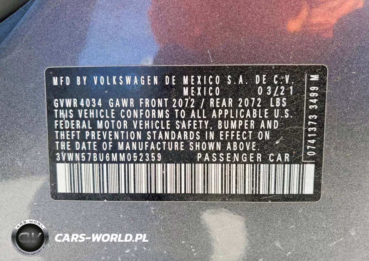 2021 Volkswagen Jetta S VIN:3VWN57BU6MM052359 - 12
