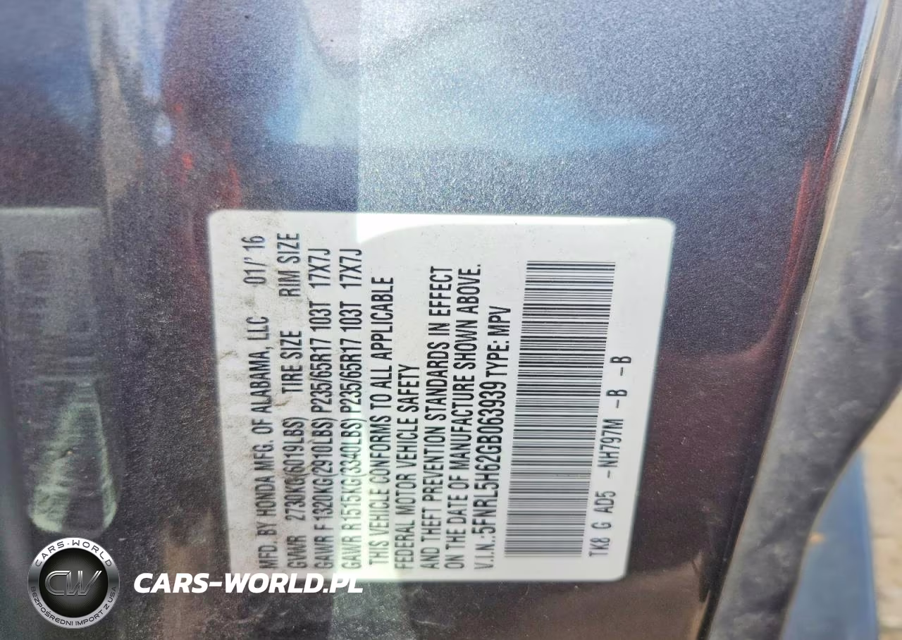 2016 Honda Odyssey Exl VIN:5FNRL5H62GB063939 - 13