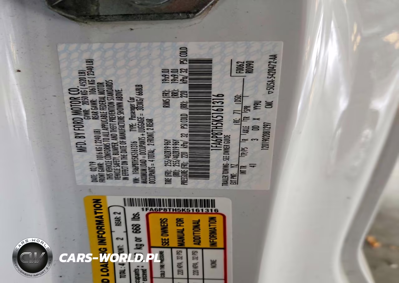 2019 Ford Mustang VIN:1FA6P8TH5K5161316 - 13