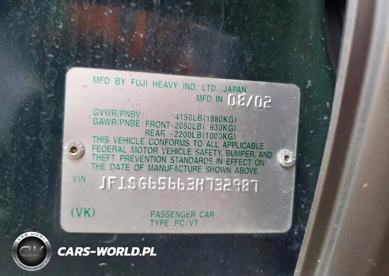 2003 Subaru Forester 2.5Xs VIN:JF1SG65663H732987 - 12