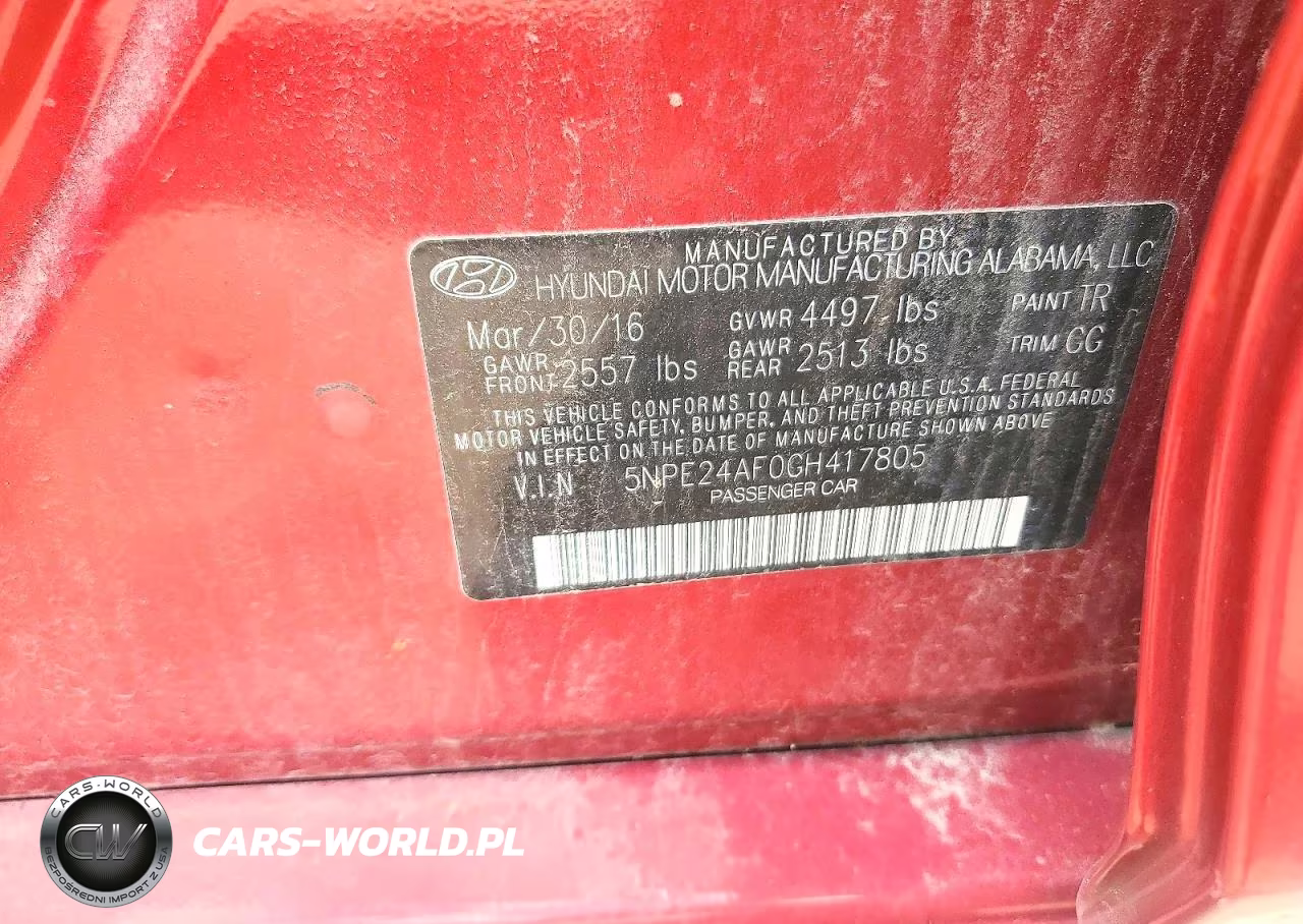 2016 Hyundai Sonata Se VIN:5NPE24AF0GH417805 - 12
