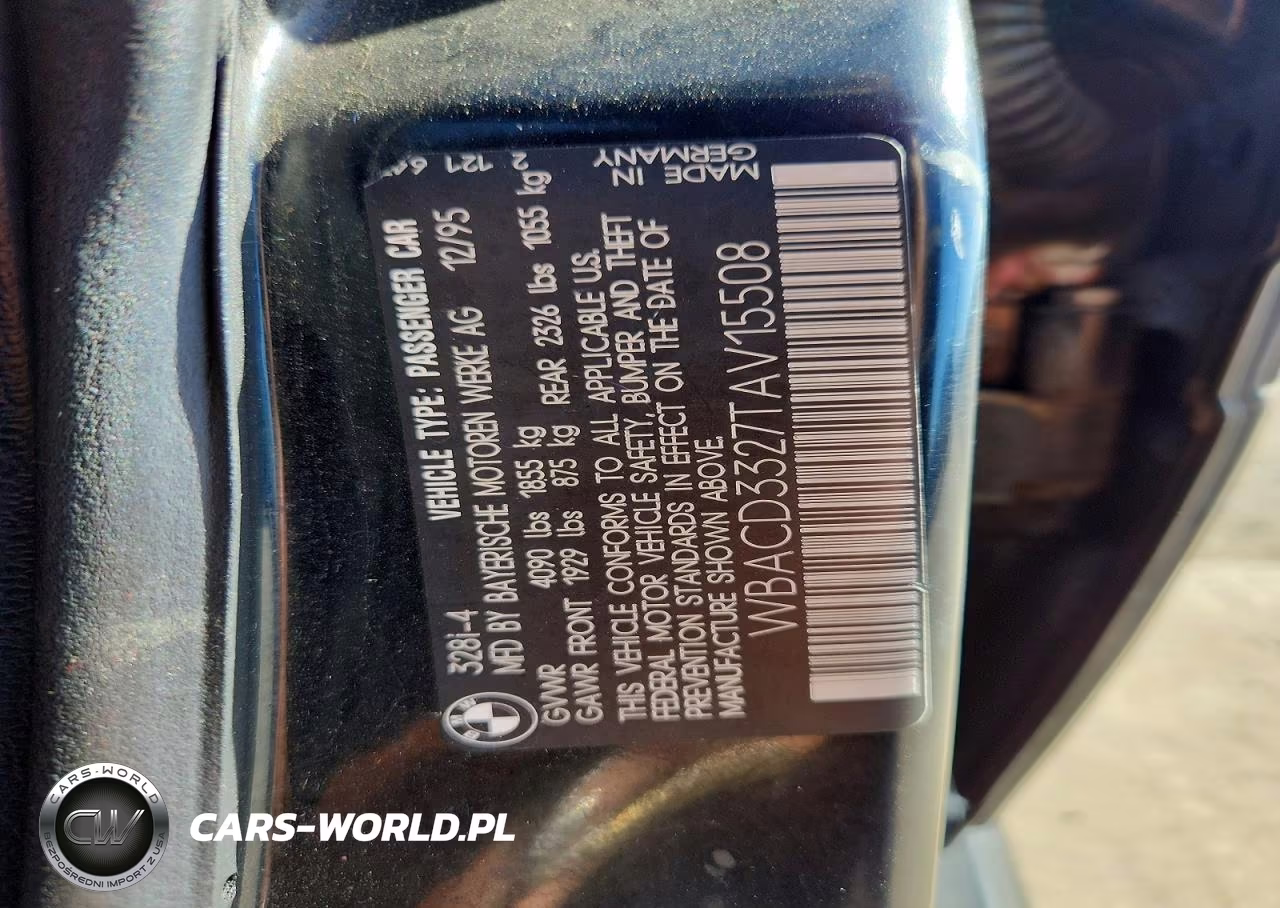 1996 BMW 328 I VIN:WBACD3327TAV15508 - 12