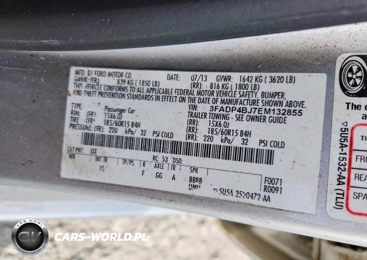 2014 Ford Fiesta Se VIN:3FADP4BJ7EM132855 - 12