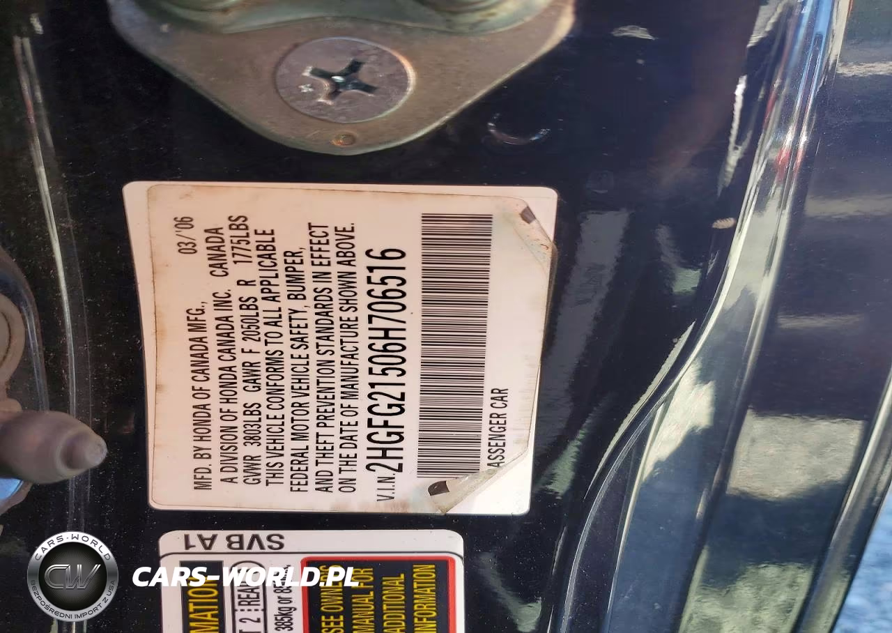 2006 Honda Civic Si VIN:2HGFG21506H706516 - 12