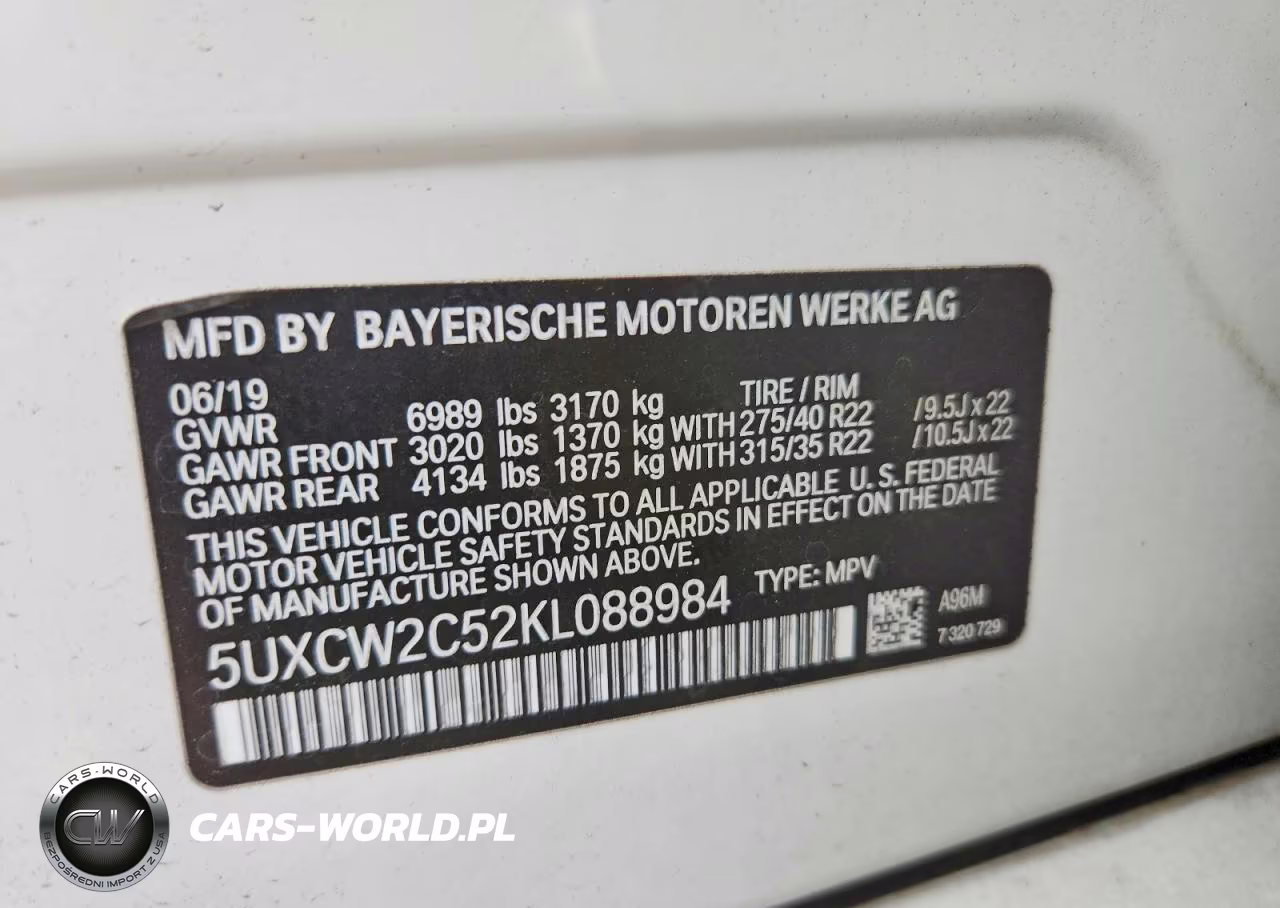 2019 BMW X7 xDrive40I VIN:5UXCW2C52KL088984 - 14