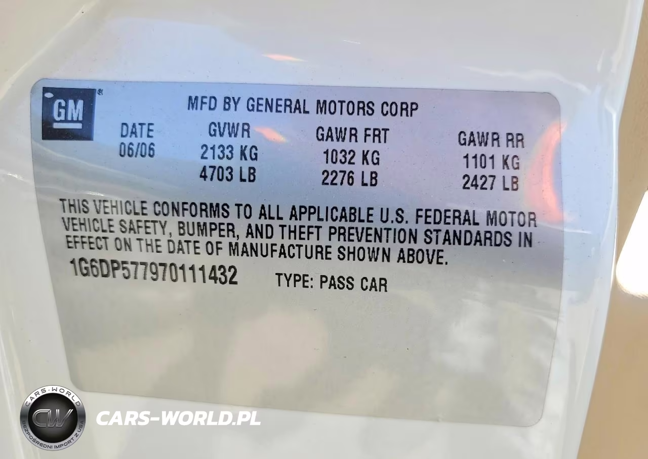 2007 Cadi Cts VIN:1G6DP577970111432 - 12