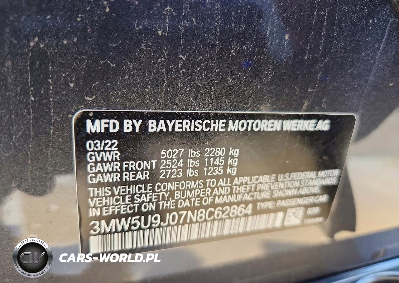 2022 BMW M340Xi VIN:3MW5U9J07N8C62864 - 12