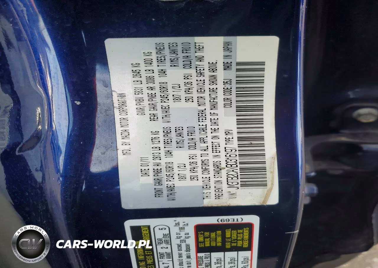 2011 Mazda Cx-9 VIN:JM3TB2CAXB0316197 - 13