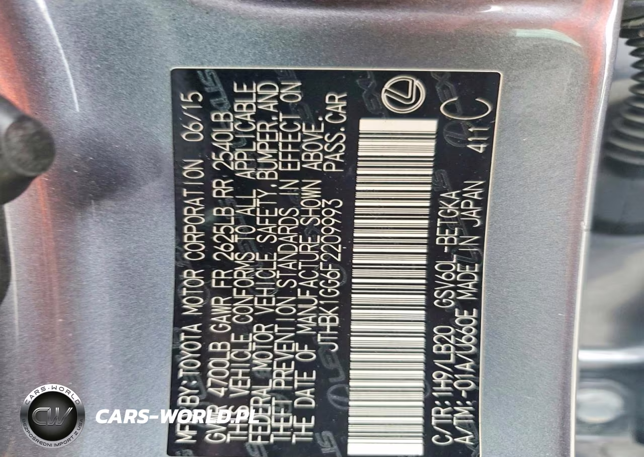 2015 Lexus Es 350 VIN:JTHBK1GG6F2209993 - 12