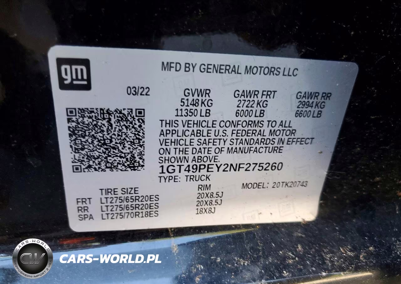2022 GMC Sierra K2500 At4 VIN:1GT49PEY2NF275260 - 12