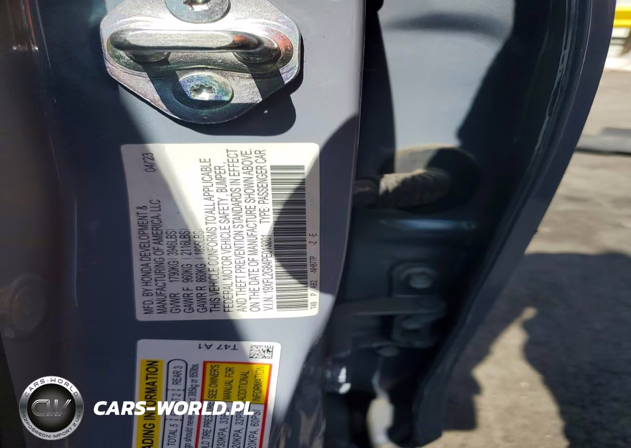 2023 Honda Civic Sport VIN:19XFL2G84PE013201 - 12