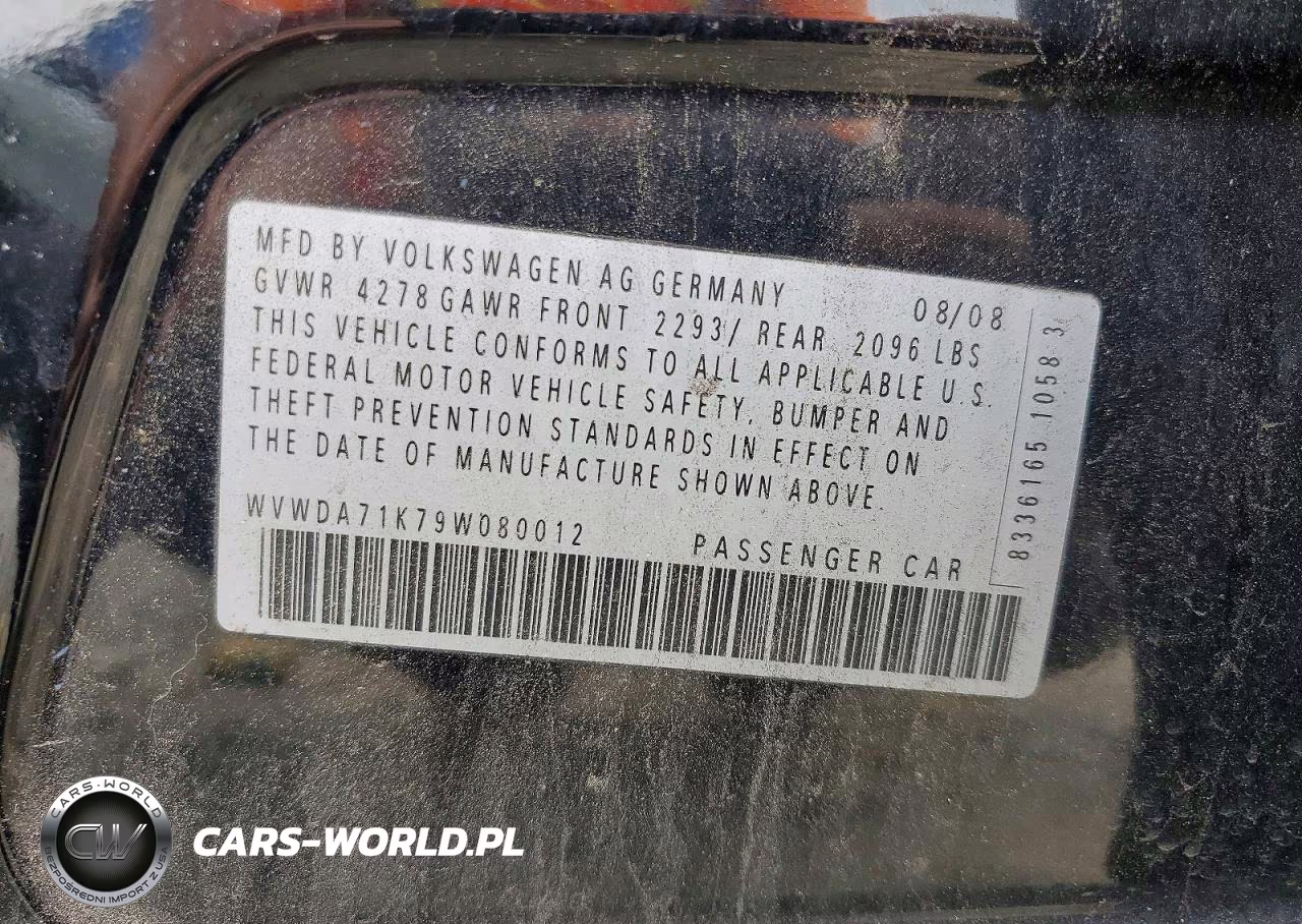 2009 Volkswagen Rabbit VIN:WVWDA71K79W080012 - 12