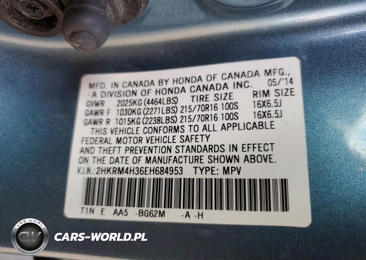 2014 Honda Cr-V Lx VIN:2HKRM4H36EH684953 - 13