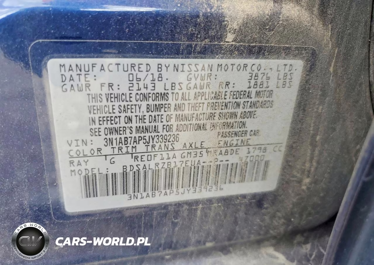 2018 Nissan Sentra Sr VIN:3N1AB7AP5JY339236 - 12