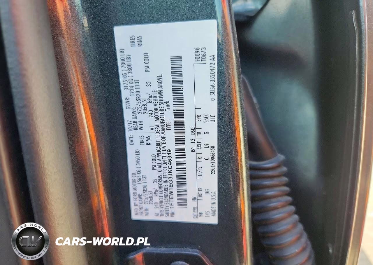 2018 Ford F150 Supercrew VIN:1FTEW1EG3JKC46319 - 12