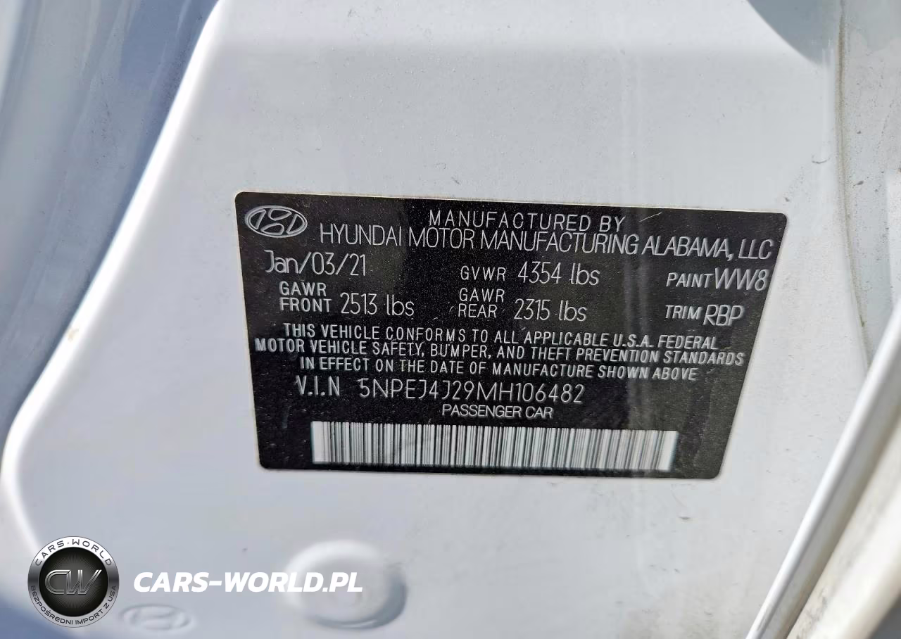 2021 Hyundai Sonata Sel Plus VIN:5NPEJ4J29MH106482 - 12