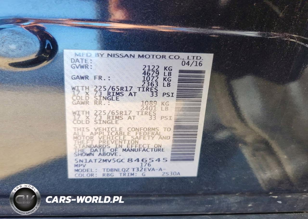 2016 Nissan Rogue Sv VIN:5N1AT2MV5GC846545 - 14
