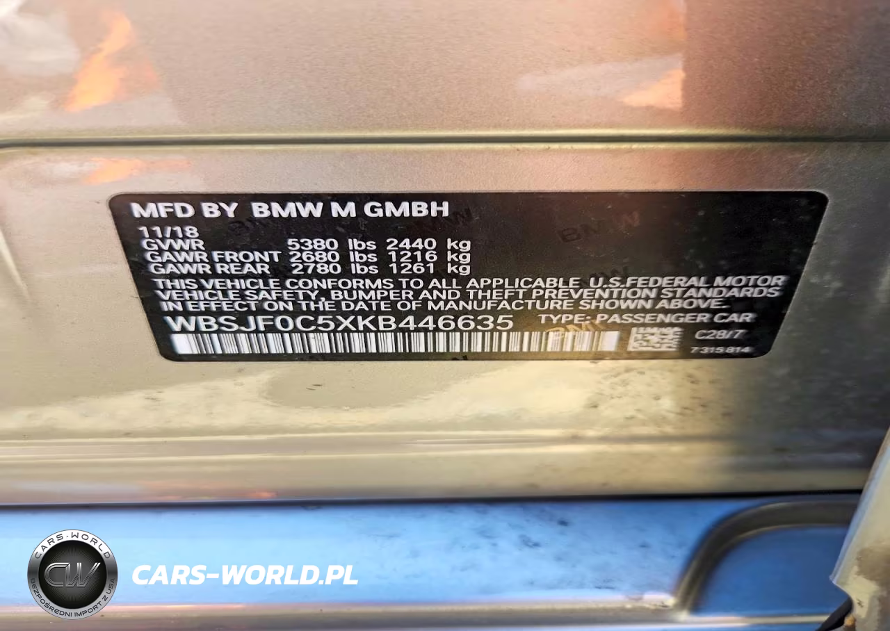 2019 BMW M5 VIN:WBSJF0C5XKB446635 - 12
