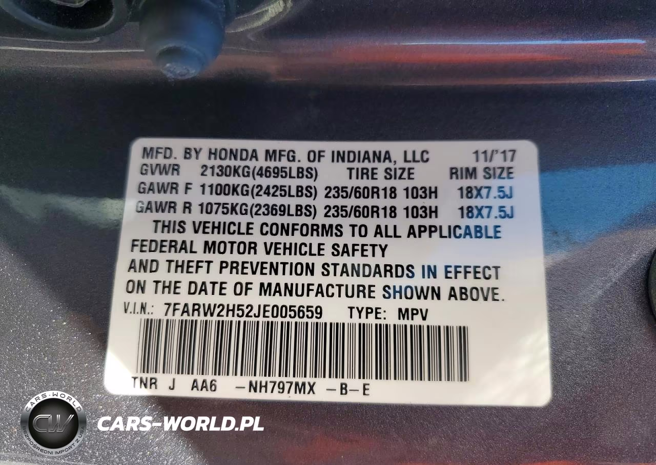 2018 Honda Cr-V Ex VIN:7FARW2H52JE005659 - 13