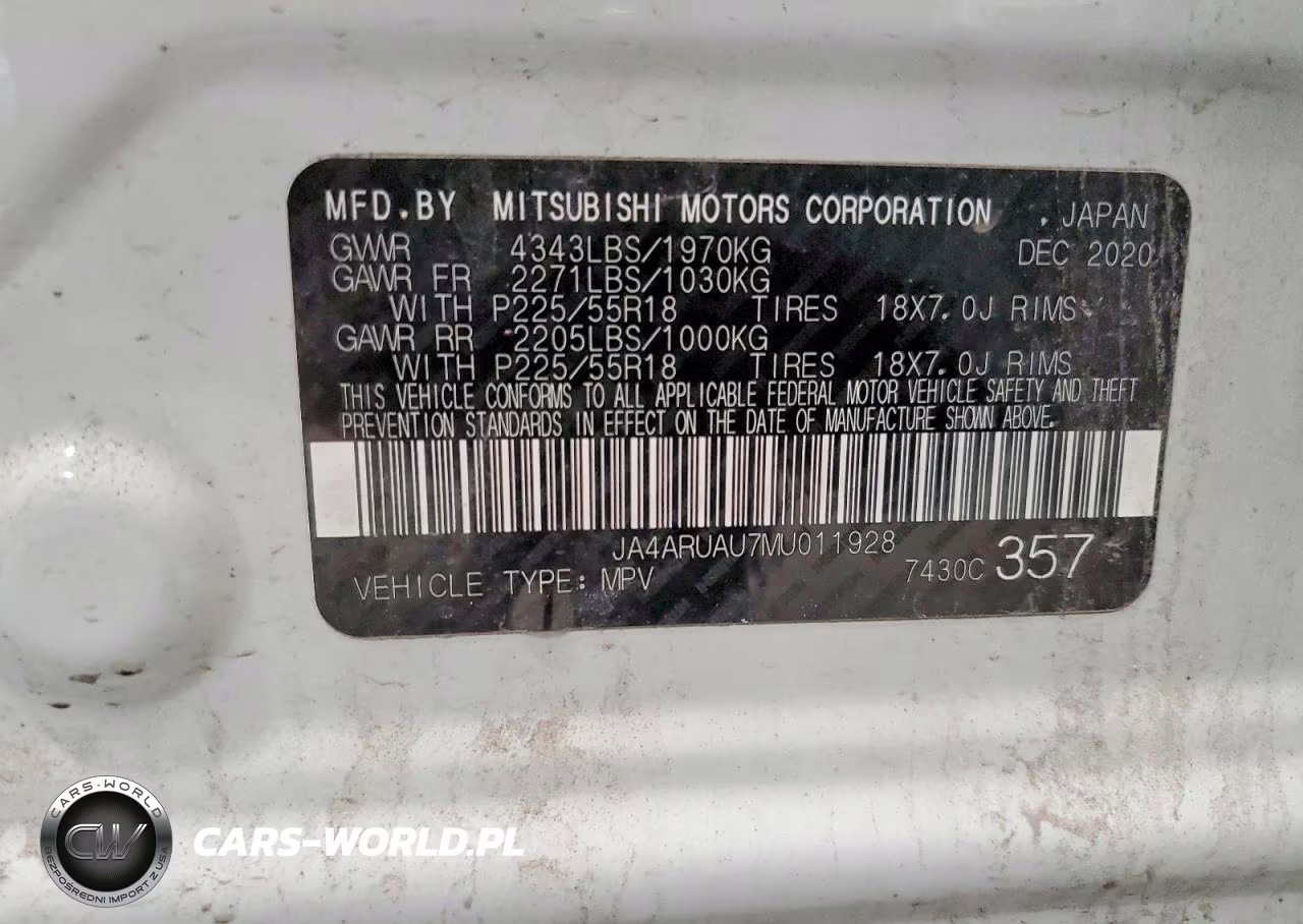 2021 Mitsubishi Outlander Sport Es VIN:JA4ARUAU7MU011928 - 14