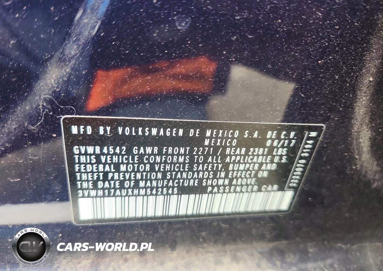 2017 Volkswagen Golf Alltrack S VIN:3VWH17AUXHM542545 - 12