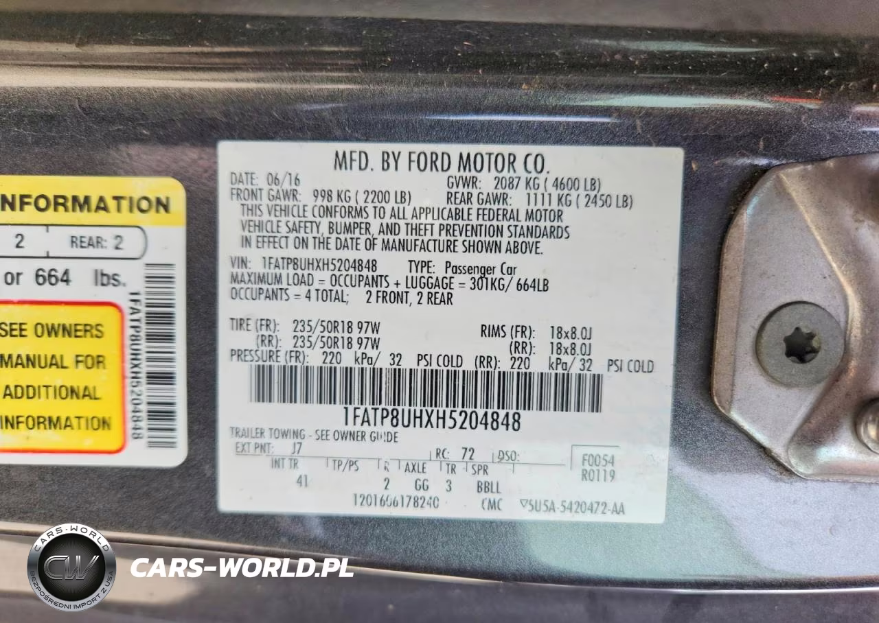 2017 Ford Mustang VIN:1FATP8UHXH5204848 - 12