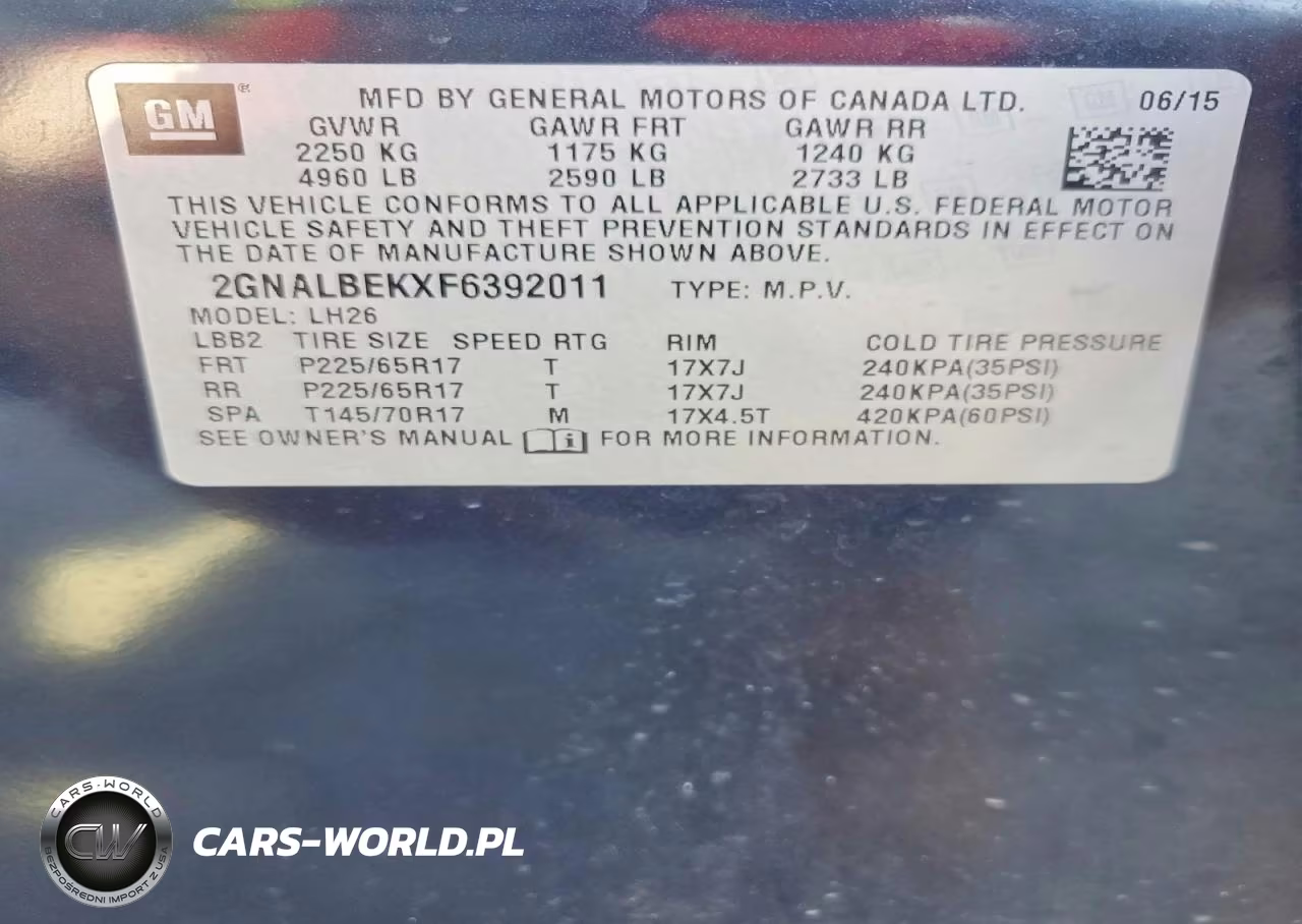 2015 Chevrolet Equinox Lt VIN:2GNALBEKXF6392011 - 13