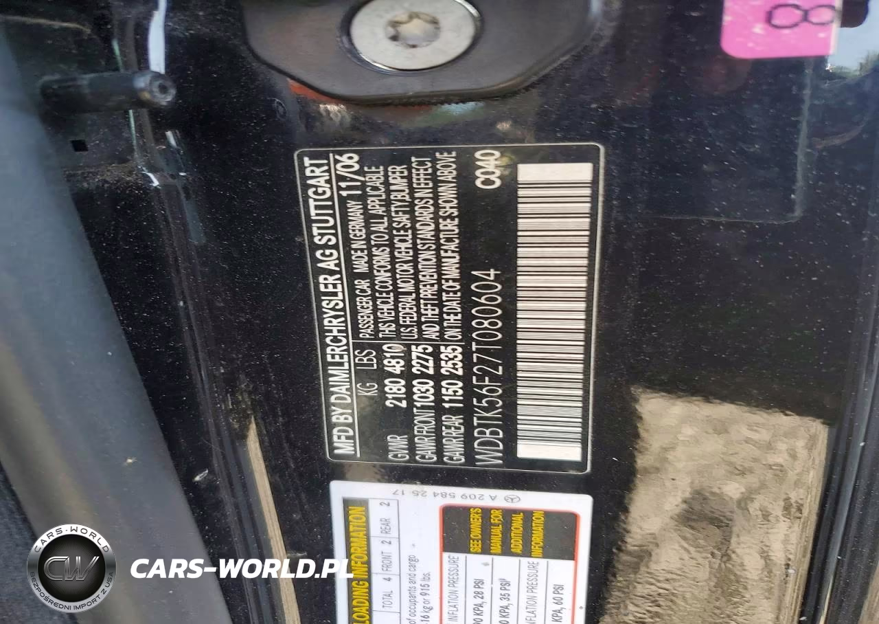 2007 Mercedes-Benz Clk 350 VIN:WDBTK56F27T080604 - 12