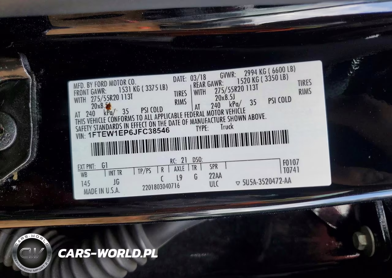 2018 Ford F150 Supercrew VIN:1FTEW1EP6JFC38546 - 12