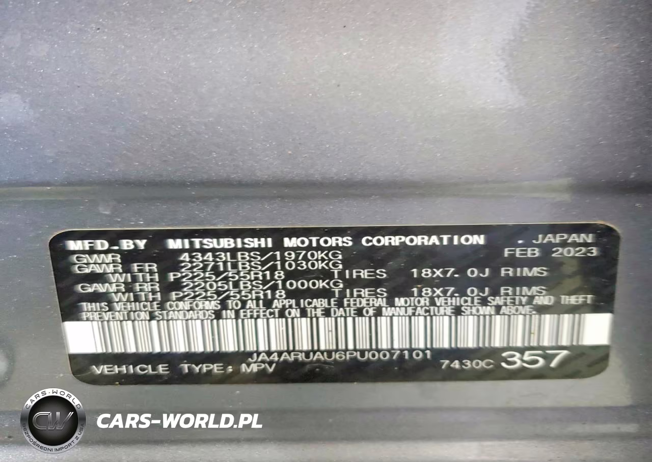 2023 Mitsubishi Outlander Sport S VIN:JA4ARUAU6PU007101 - 13