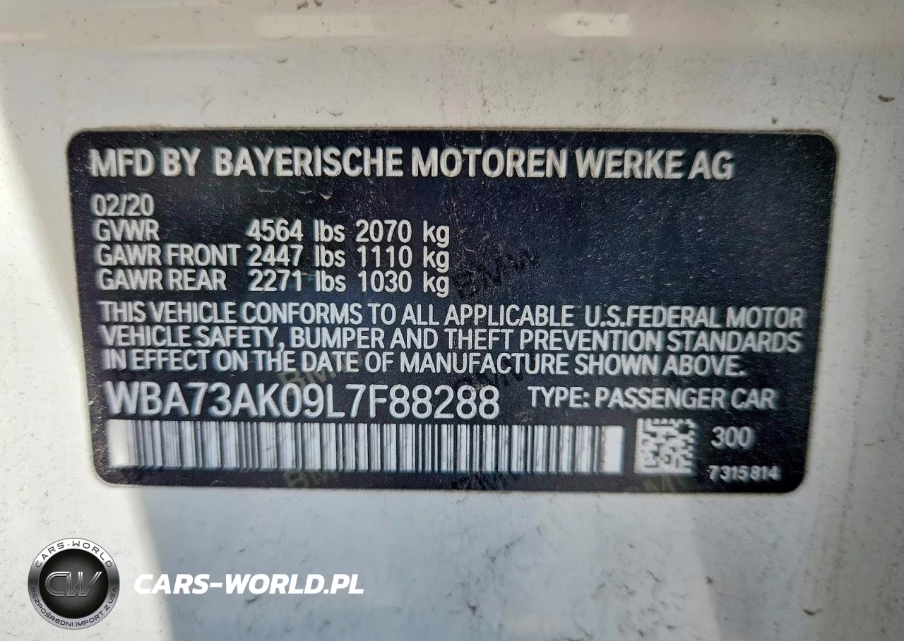 2020 BMW 228Xi VIN:WBA73AK09L7F88288 - 13