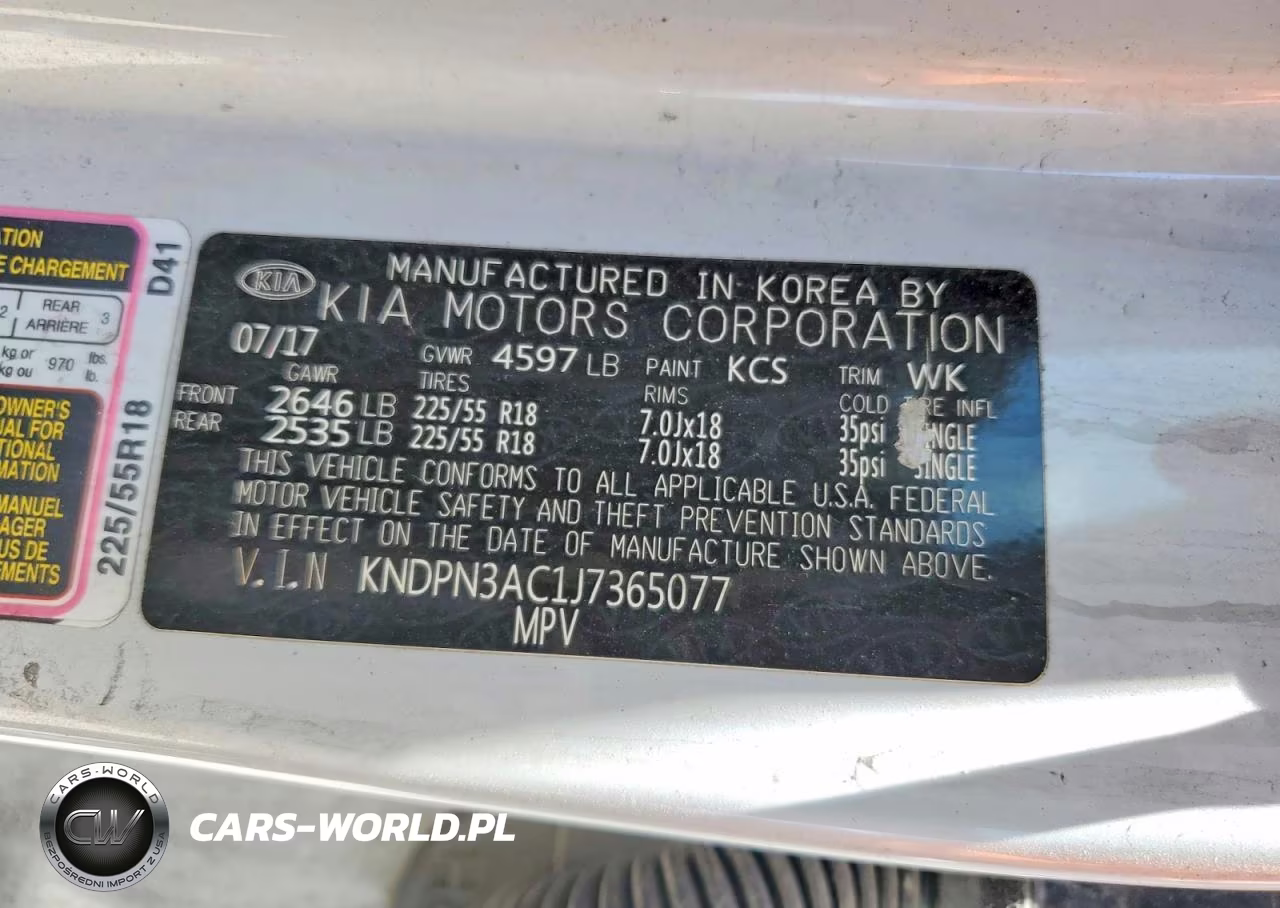 2018 Kia Sportage Ex VIN:KNDPN3AC1J7365077 - 13