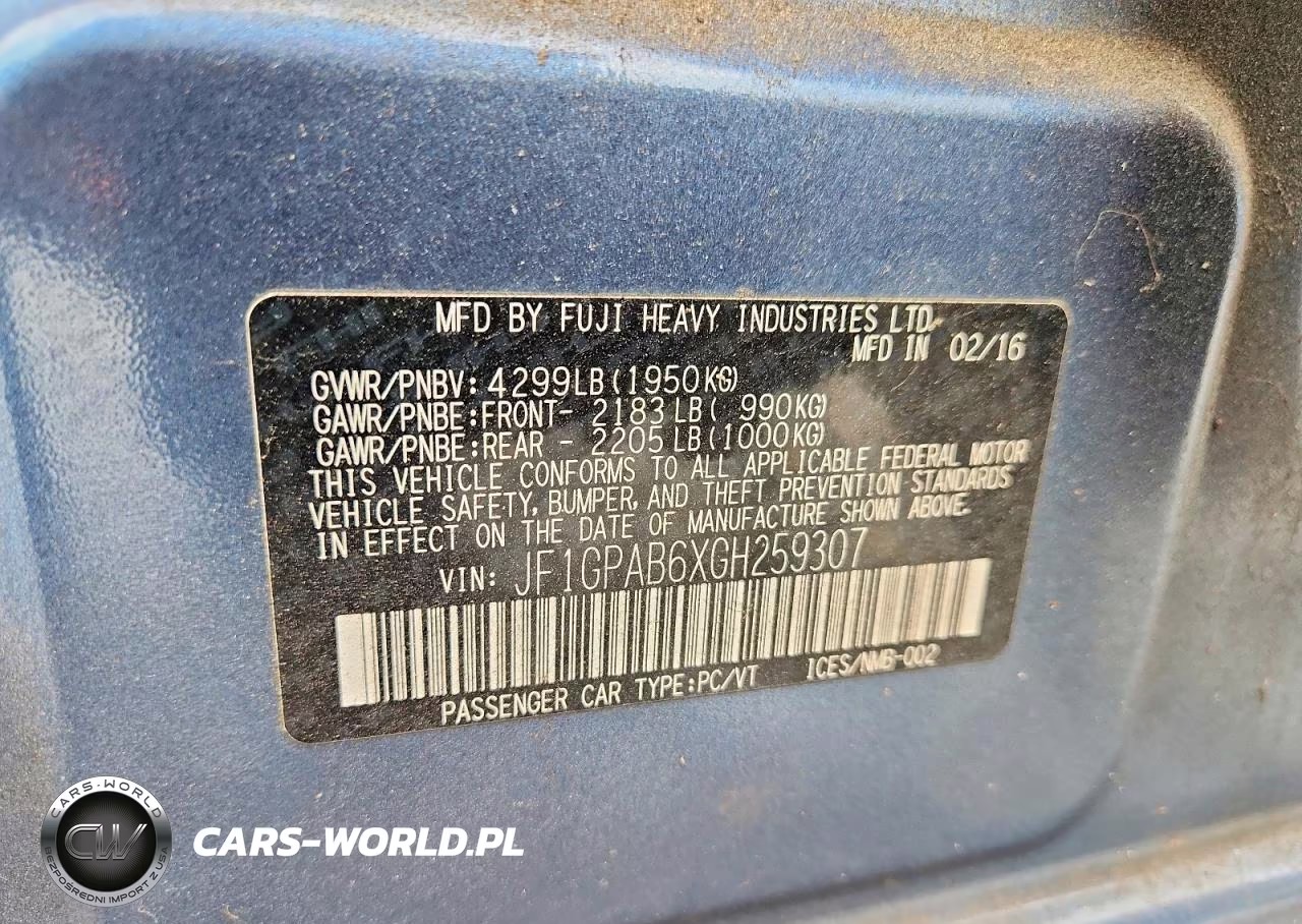 2016 Subaru Impreza Premium VIN:JF1GPAB6XGH259307 - 12