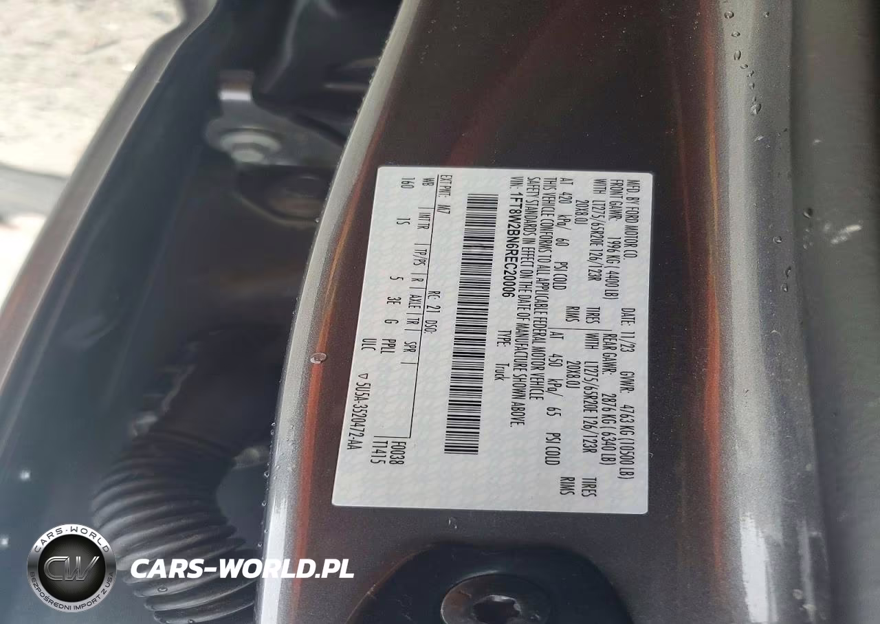 2024 Ford F250 Super Duty VIN:1FT8W2BN6REC20006 - 12