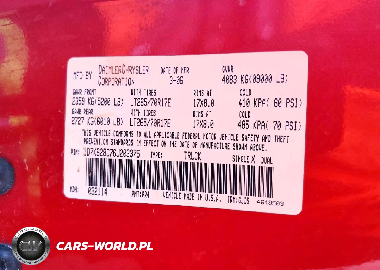 2006 Dodge Ram 2500 St VIN:1D7KS28C76J203375 - 12