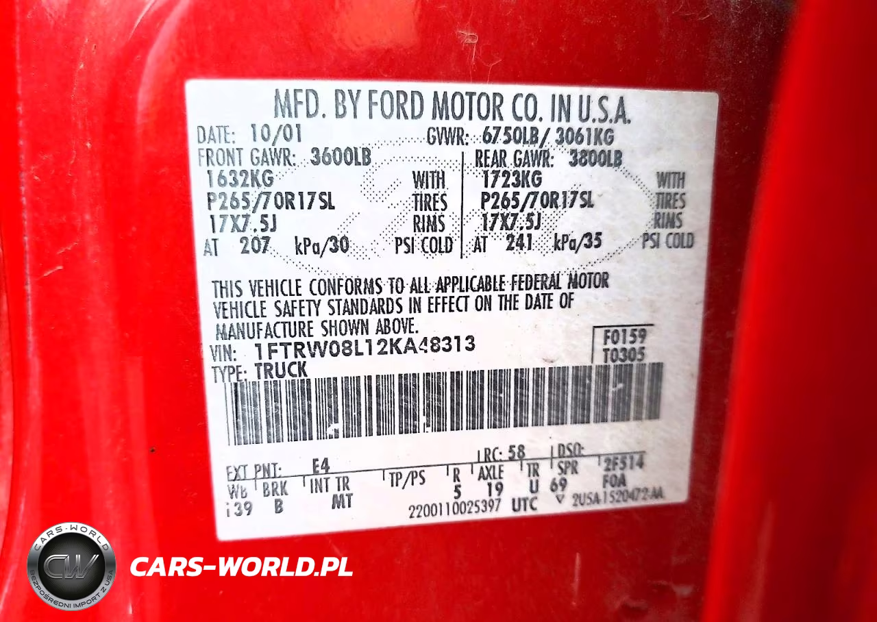 2002 Ford F150 Supercrew VIN:1FTRW08L12KA48313 - 13