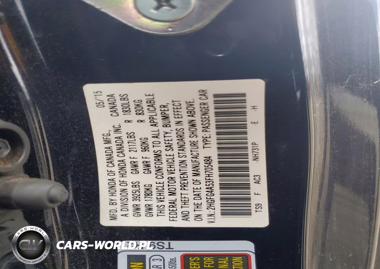 2015 Honda Civic Si VIN:2HGFG4A53FH705484 - 12