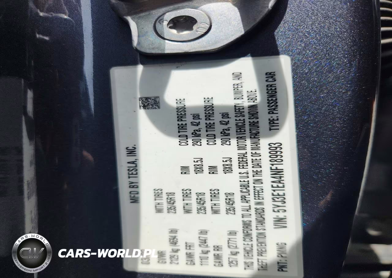 2022 Tesla Model 3 VIN:5YJ3E1EA4NF189993 - 12